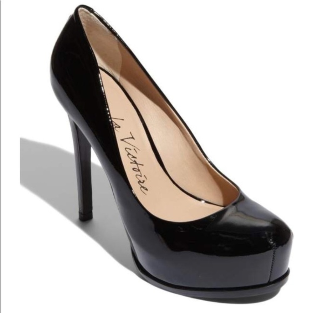 POUR LA VICTOIRE PATENT LEATHER HEELS SIZE 8.5